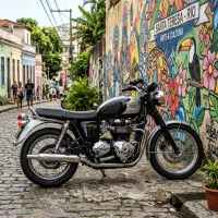 Foto da moto Triumph Bonneville T100 modelo Custom — Ficha técnica e especificações completas