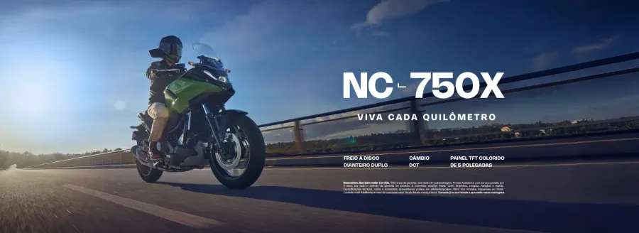 Foto da moto Honda NC 750X modelo Touring — Ficha técnica e especificações completas