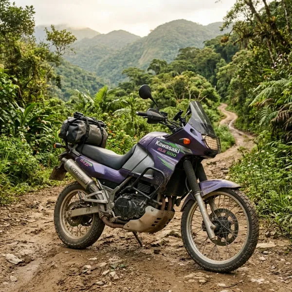 Foto da moto Kawasaki KLE 500 modelo Adventure — Ficha técnica e especificações completas