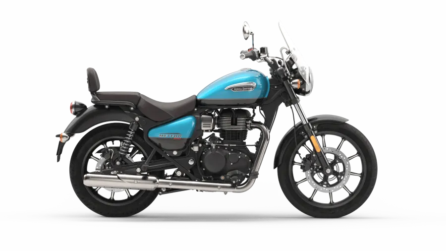 Foto da moto Royal Enfield Meteor 350 modelo Custom — Ficha técnica e especificações completas