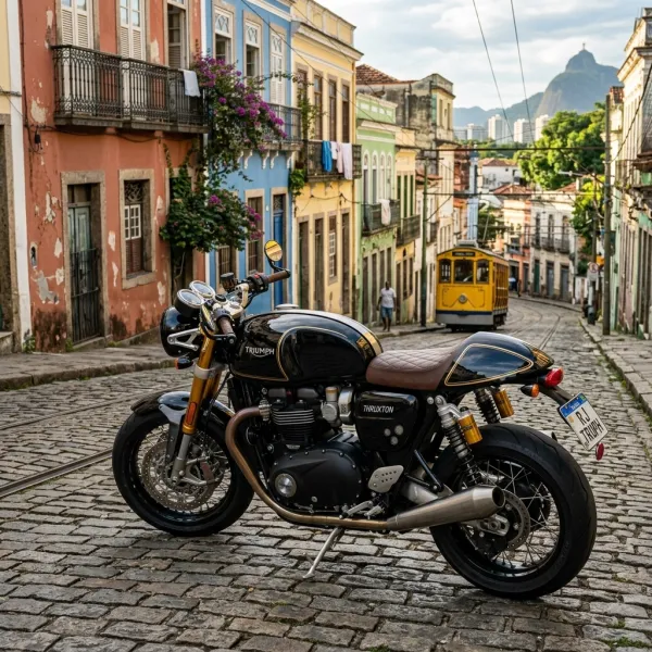 Foto da moto Triumph Thruxton modelo Custom — Ficha técnica e especificações completas