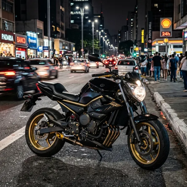 Foto da moto Yamaha XJ6 N modelo Naked — Ficha técnica e especificações completas
